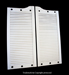 Louvered Swinging Door - White w/ Antiqued Rivets